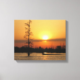 Lienzo Arkansas Sunrise on Millwood Lake Canvas Print
