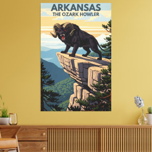 Lienzo Arkansas WPA Aullador de Ozark Viajes