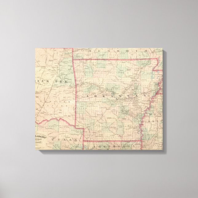 Lienzo Arkansas y parte del territorio indio (Anverso)