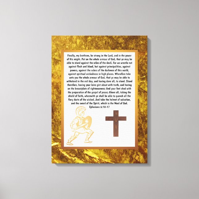 Lienzo Armadura de Dios (Anverso)