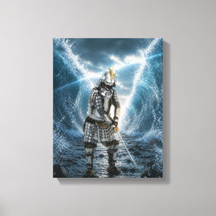 Lienzo Armadura de samurái Oda Nobunaga Agua 11x14