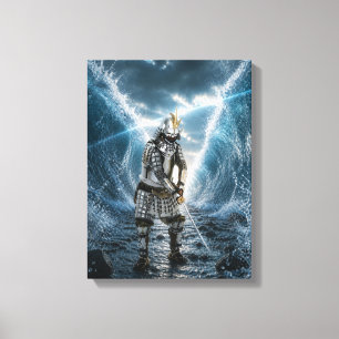Lienzo Armadura de samurái Oda Nobunaga Agua 12x16