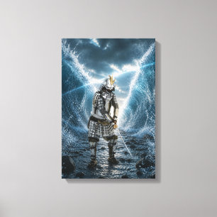 Lienzo Armadura de samurái Oda Nobunaga Agua 12x18
