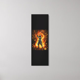 Lienzo Armadura de samurái Oda Nobunaga Fuego 16x48