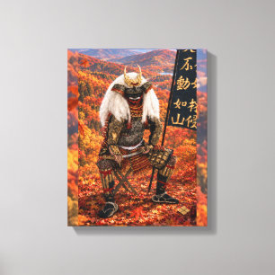 Lienzo Armadura de samurái Takeda Shingen Otoño 11x14