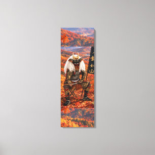 Lienzo Armadura de samurái Takeda Shingen Otoño 12x36