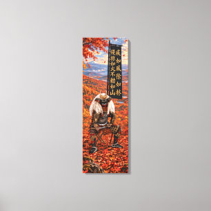 Lienzo Armadura de samurái Takeda Shingen Otoño 12x36