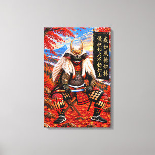Lienzo Armadura de samurái Takeda Shingen Otoño 16x24