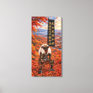 Lienzo Armadura de samurái Takeda Shingen Otoño 16x32