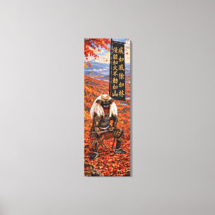 Lienzo Armadura de samurái Takeda Shingen Otoño 16x48