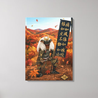 Lienzo Armadura de samurái Takeda Shingen Otoño 18x24