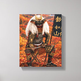 Lienzo Armadura de samurái Takeda Shingen Otoño 8x10