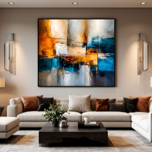 Lienzo Armonía abstracta: líneas, luz, formas