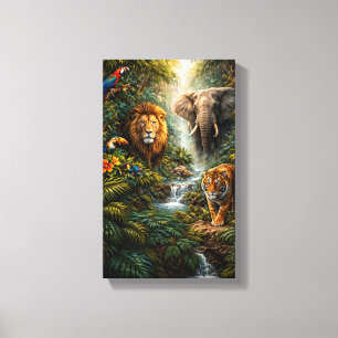 Lienzo Armonía de la selva salvaje