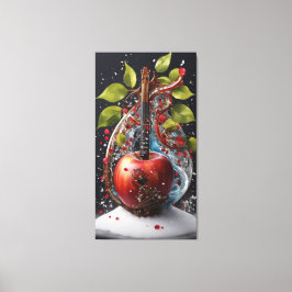 Lienzo Armonía en flor: manzana de flores de cristal con 