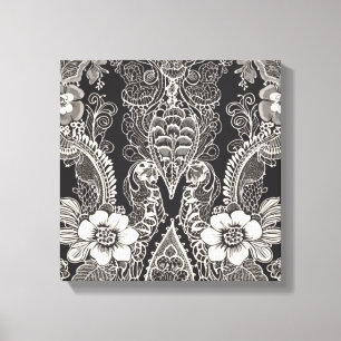 Lienzo Armonía floral de encaje