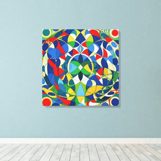 Lienzo Armonía geométrica (Insitu (piso de madera))