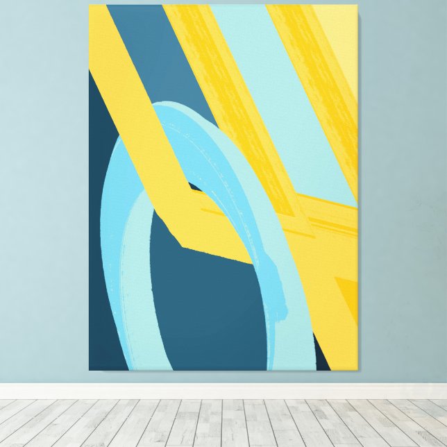 Lienzo Armonía Geométrica Abstracta Contemporánea (Insitu (piso de madera))