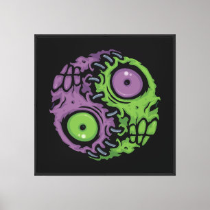 Lienzo Armonía no muerta: Símbolo zombi Yin Yang