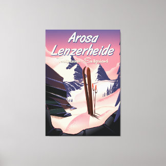 Lienzo Arosa Lenzerheide, poster de esquí de Suiza.