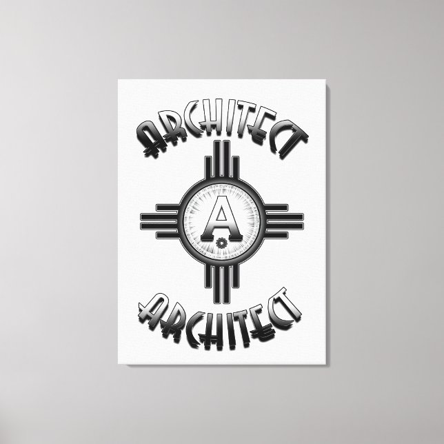 Lienzo Arquitecto Retro - Arquitectos Merch (Anverso)
