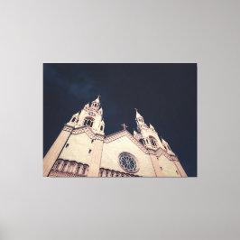 Lienzo Arquitectura de Fachada de Iglesia