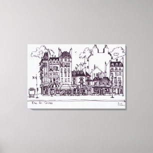Lienzo Arquitectura de Haussmann   Rue de Sevres