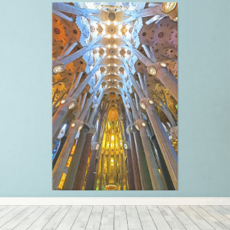 Lienzo arquitectura de la Sagrada Familia, Barcelona