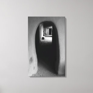 Lienzo Arquitectura de las puertas de Adobe Foto en blanc