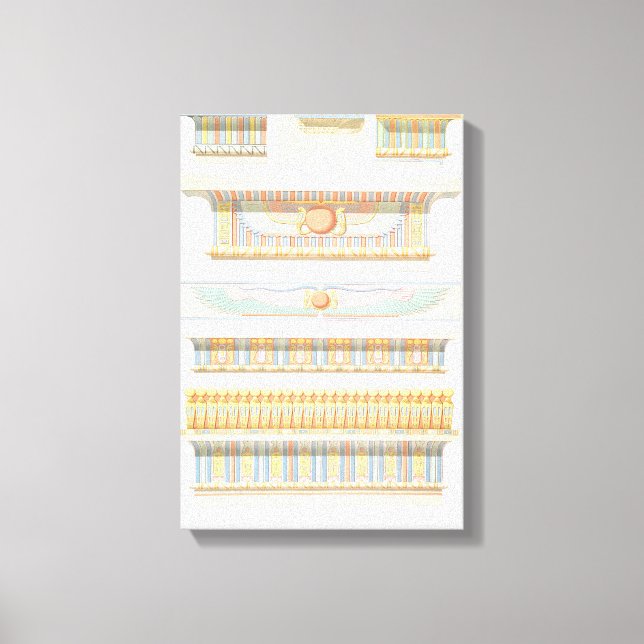 Lienzo Arquitectura egipcia vintage de color (Anverso)