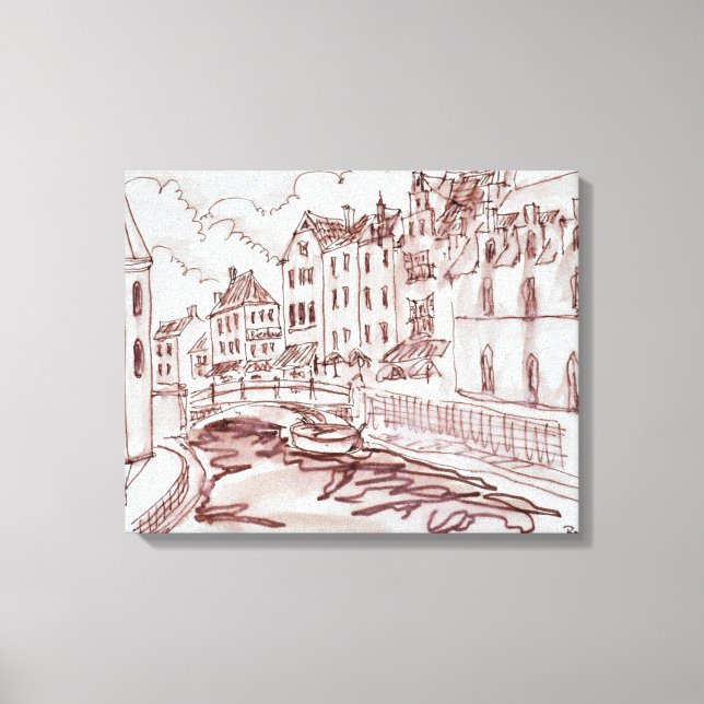 Lienzo Arquitectura flamenca | Gante, Bélgica (Anverso)