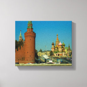 Lienzo Arquitectura rusa en la Plaza Roja de Moscú