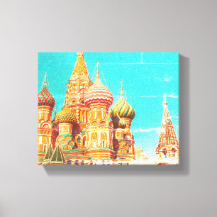 Lienzo Arquitectura rusa en la Plaza Roja de Moscú