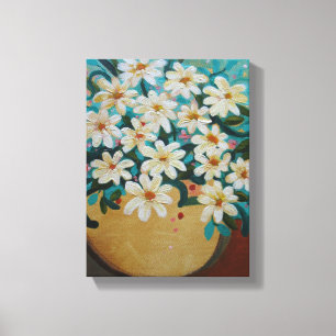 Lienzo Arreglo floral de margaritas
