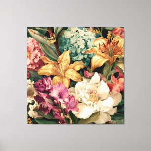 Lienzo Arreglo Floral Vintage Vibrante
