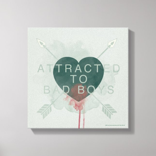 Lienzo Arrow | "Attracted To Bad Boys" Pierced Heart (Anverso)