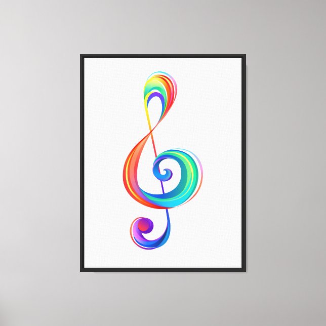 Lienzo Arroyo arcoiris estratificado (Anverso)