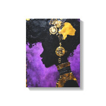 Art_Afrofuturista Steampunk Woman en morado