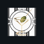 Lienzo Art Deco de cócteles Wall<br><div class="desc">Muy influenciado por el estilo art déco de la decoración, este bonito diseño de cristal martini se completa con una aceituna. Una idea de regalo única y de diseño, ideal para los amantes de los cócteles o del bar.</div>