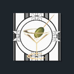 Lienzo Art Deco de cócteles Wall<br><div class="desc">Muy influenciado por el estilo art déco de la decoración, este bonito diseño de cristal martini se completa con una aceituna. Una idea de regalo única y de diseño, ideal para los amantes de los cócteles o del bar.</div>
