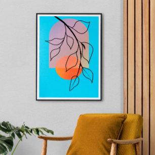 Lienzo Art Déco De Mediados Del Siglo, Extendido Y Termin