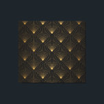 Lienzo Art Deco: Elegancia dorada negra.<br><div class="desc">Patrón Art Decó. Fondo dorado y negro impecable. Cajas metálicas o balanzas adorno de encaje. Diseño geométrico minimalista. Líneas antiguas. Motivos de los años 20-30. Ilustracion vintage de lujo Redescubra la opulencia art déco con motivos en negro y oro en una decoración perfecta. Se despliegan las líneas art decó, patrones...</div>