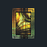 Lienzo Art Deco En Verde Y Oro<br><div class="desc">diseño digital de estilo art deco en dorados de miel,  verdes,  marrón dorado y negro.</div>