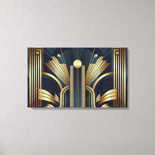 Lienzo Art Deco Oro