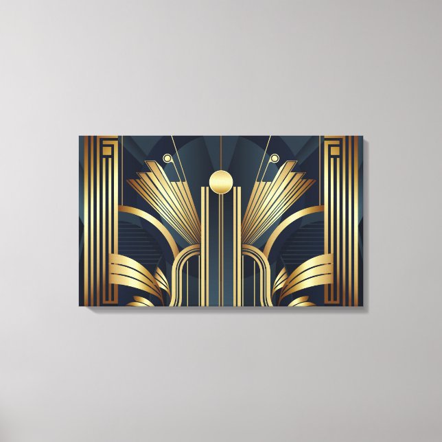 Lienzo Art Deco Oro (Anverso)