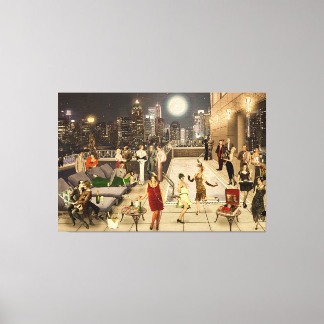 Lienzo Art Déco Skyline (Anverso)