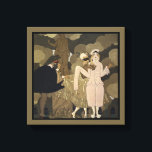Lienzo Art Deco vintage, sorpresa de George Barbier<br><div class="desc">Hermosa pintura de tela con un ilustracion vintage de diseño Art Deco Sorpresa de George Barbier. Fiesta de máscaras con personajes de cuento de hadas vestidos con elegantes trajes y con máscaras. Harlequinade es un género teatral de historietas británicas, pantomima con los personajes Harlequin, que ama a Columbine, Pantaloon, el...</div>