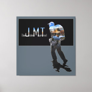 Lienzo Art - Hiker Silhouette - John Muir Trail Text