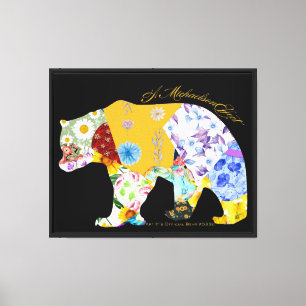 Lienzo Art It's Official Bear #0033d - Un efecto Micaelso