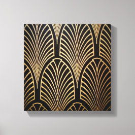 Lienzo Art Nouveau, art deco, patrón de ventilador, bronc